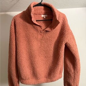 SO Women's Coral Cowl Neck Sweater